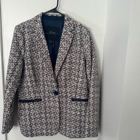 FRENCH DRESSING JEANS MULTICOLOR BLAZER SIZE M - Picture 1 of 9
